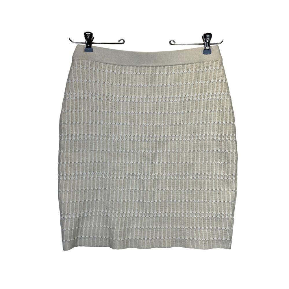 Etcetera Crochet Knit Pencil skirt ivory - S